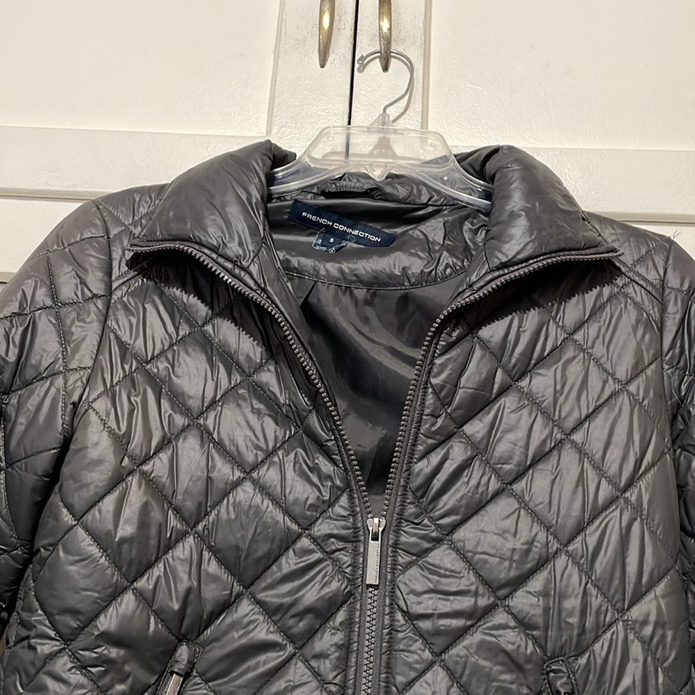 French Connection Gray Puffer Jacket - image 2